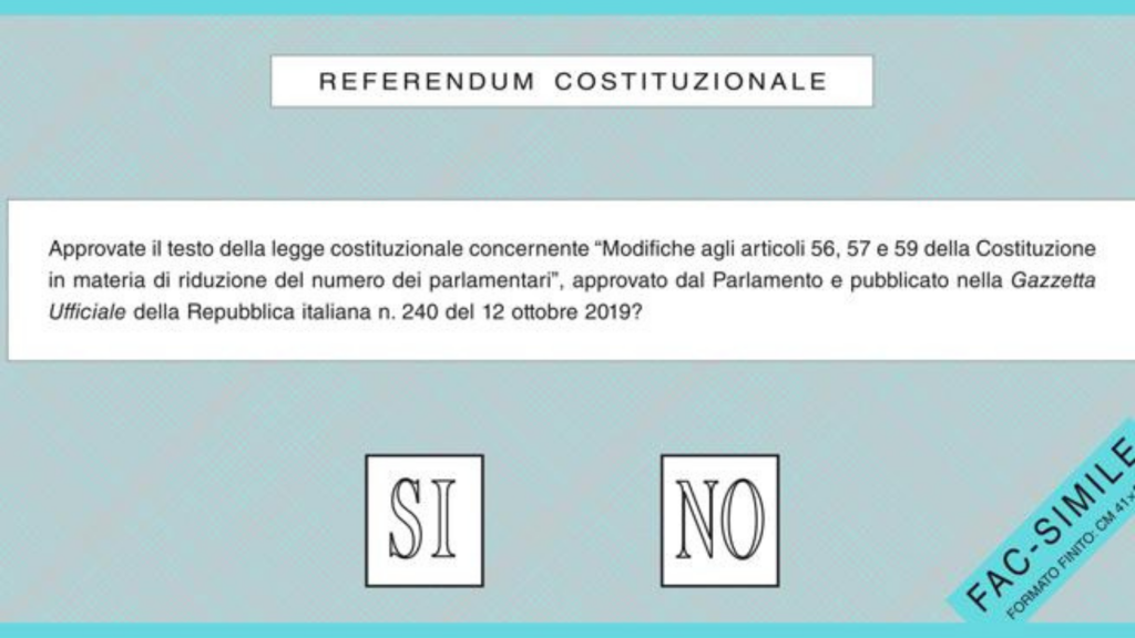 Scheda di voto per referendum