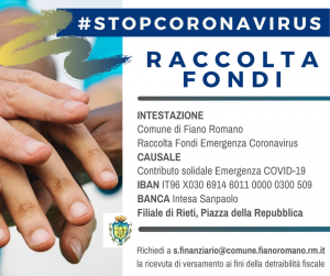 Emergenza epidemiologica Covid-19 | RACCOLTA FONDI