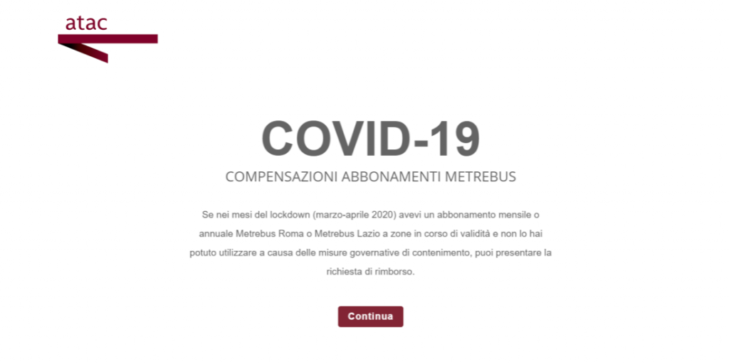 COVID-19 - Compensazioni abbonamenti Metrebus