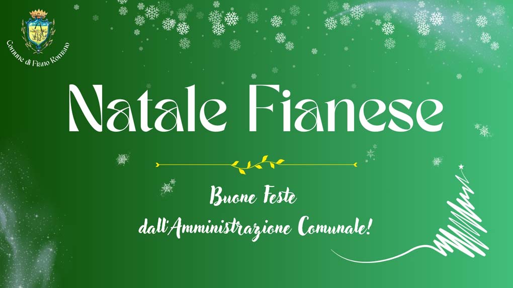 SCRITTA NATALE FIANESE SU FONDO VERDE