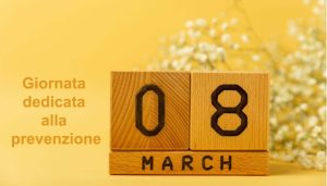 sfondo giallo con calendario 8 marzo